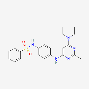 N-(4-{[6-(diethylamino)-2-methylpyrimidin-4-yl]amino}phenyl)benzenesulfonamide