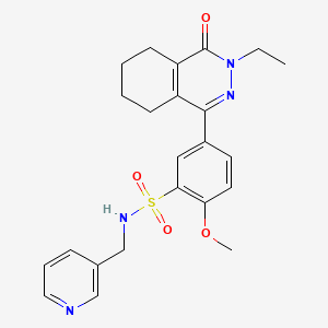 5-(3-ethyl-4-oxo-3,4,5,6,7,8-hexahydrophthalazin-1-yl)-2-methoxy-N-(pyridin-3-ylmethyl)benzenesulfonamide