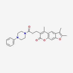 2,3,5-trimethyl-6-[3-oxo-3-(4-phenylpiperazin-1-yl)propyl]-7H-furo[3,2-g]chromen-7-one