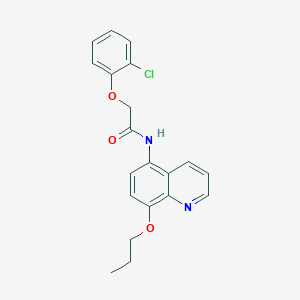 molecular formula C20H19ClN2O3 B11319525 2-(2-chlorophenoxy)-N-(8-propoxyquinolin-5-yl)acetamide 