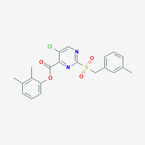 molecular formula C21H19ClN2O4S B11319532 2,3-Dimethylphenyl 5-chloro-2-[(3-methylbenzyl)sulfonyl]pyrimidine-4-carboxylate 