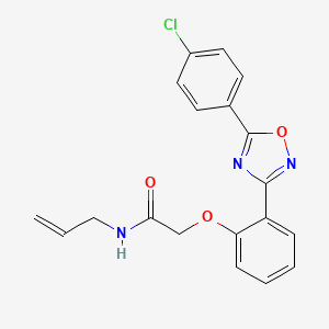 2-{2-[5-(4-chlorophenyl)-1,2,4-oxadiazol-3-yl]phenoxy}-N-(prop-2-en-1-yl)acetamide