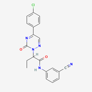 2-[5-(4-chlorophenyl)-3-oxo-1,2,4-triazin-2(3H)-yl]-N-(3-cyanophenyl)butanamide