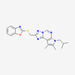 1,3-Benzoxazol-2-YL [(7-isobutyl-8,9-dimethyl-7H-pyrrolo[3,2-E][1,2,4]triazolo[1,5-C]pyrimidin-2-YL)methyl] sulfide