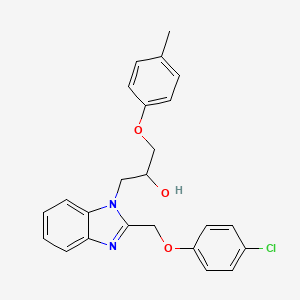 1-{2-[(4-chlorophenoxy)methyl]-1H-benzimidazol-1-yl}-3-(4-methylphenoxy)propan-2-ol