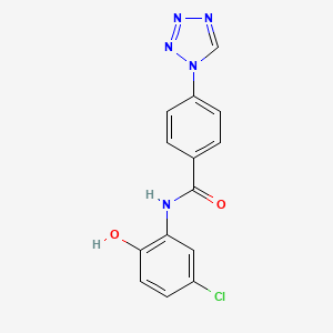 N-(5-chloro-2-hydroxyphenyl)-4-(1H-tetrazol-1-yl)benzamide