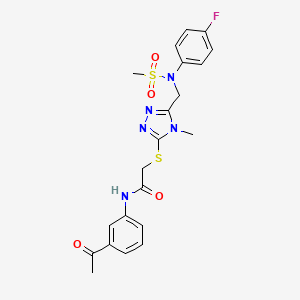 N-(3-acetylphenyl)-2-[(5-{[(4-fluorophenyl)(methylsulfonyl)amino]methyl}-4-methyl-4H-1,2,4-triazol-3-yl)sulfanyl]acetamide