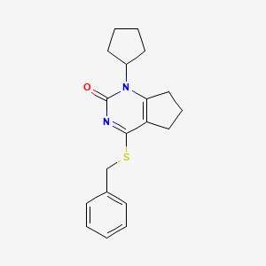 4-(benzylsulfanyl)-1-cyclopentyl-1,5,6,7-tetrahydro-2H-cyclopenta[d]pyrimidin-2-one