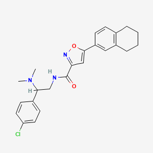 N-[2-(4-chlorophenyl)-2-(dimethylamino)ethyl]-5-(5,6,7,8-tetrahydronaphthalen-2-yl)-1,2-oxazole-3-carboxamide