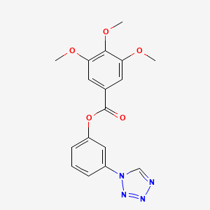 molecular formula C17H16N4O5 B11319720 3-(1H-tetrazol-1-yl)phenyl 3,4,5-trimethoxybenzoate 