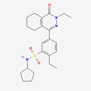 N-cyclopentyl-2-ethyl-5-(3-ethyl-4-oxo-3,4,5,6,7,8-hexahydrophthalazin-1-yl)benzenesulfonamide