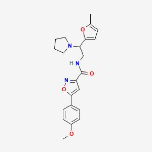 5-(4-methoxyphenyl)-N-[2-(5-methylfuran-2-yl)-2-(pyrrolidin-1-yl)ethyl]-1,2-oxazole-3-carboxamide