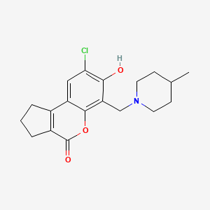 8-chloro-7-hydroxy-6-[(4-methylpiperidin-1-yl)methyl]-2,3-dihydrocyclopenta[c]chromen-4(1H)-one