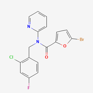 5-bromo-N-(2-chloro-4-fluorobenzyl)-N-(pyridin-2-yl)furan-2-carboxamide