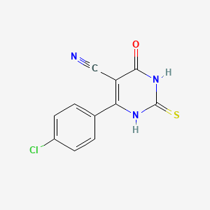 4-(4-Chlorophenyl)-6-hydroxy-2-sulfanylpyrimidine-5-carbonitrile