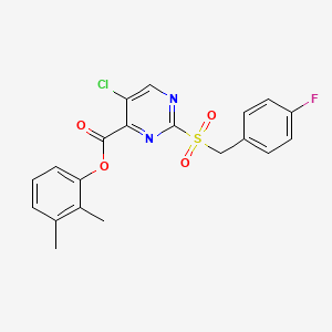 2,3-Dimethylphenyl 5-chloro-2-[(4-fluorobenzyl)sulfonyl]pyrimidine-4-carboxylate