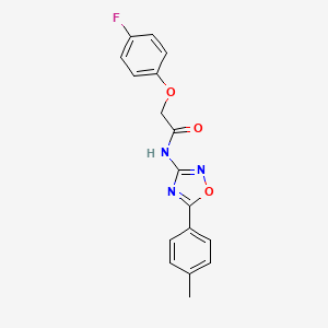 molecular formula C17H14FN3O3 B11319928 2-(4-fluorophenoxy)-N-[5-(4-methylphenyl)-1,2,4-oxadiazol-3-yl]acetamide 