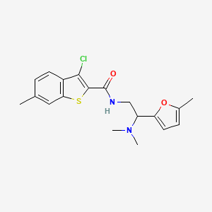 3-chloro-N-[2-(dimethylamino)-2-(5-methylfuran-2-yl)ethyl]-6-methyl-1-benzothiophene-2-carboxamide