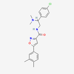 N-[2-(4-chlorophenyl)-2-(dimethylamino)ethyl]-5-(3,4-dimethylphenyl)-1,2-oxazole-3-carboxamide