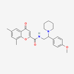 N-[2-(4-methoxyphenyl)-2-(piperidin-1-yl)ethyl]-6,8-dimethyl-4-oxo-4H-chromene-2-carboxamide