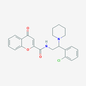 N-[2-(2-chlorophenyl)-2-(piperidin-1-yl)ethyl]-4-oxo-4H-chromene-2-carboxamide