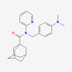 molecular formula C25H31N3O B11319955 N-{[4-(Dimethylamino)phenyl]methyl}-N-(pyridin-2-YL)adamantane-1-carboxamide 