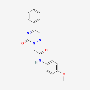 molecular formula C18H16N4O3 B11319960 N-(4-methoxyphenyl)-2-(3-oxo-5-phenyl-1,2,4-triazin-2(3H)-yl)acetamide 