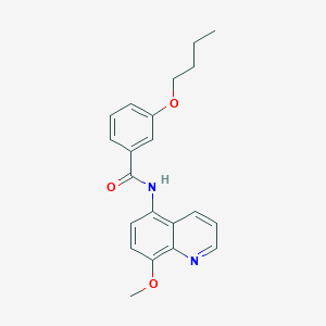 molecular formula C21H22N2O3 B11319980 3-butoxy-N-(8-methoxyquinolin-5-yl)benzamide 