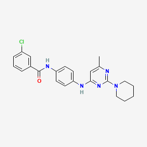 3-Chloro-N-(4-{[6-methyl-2-(piperidin-1-YL)pyrimidin-4-YL]amino}phenyl)benzamide