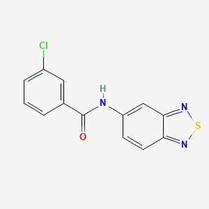 molecular formula C13H8ClN3OS B11319990 N-(2,1,3-benzothiadiazol-5-yl)-3-chlorobenzamide 