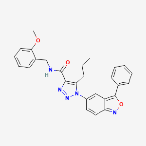 N-(2-methoxybenzyl)-1-(3-phenyl-2,1-benzoxazol-5-yl)-5-propyl-1H-1,2,3-triazole-4-carboxamide