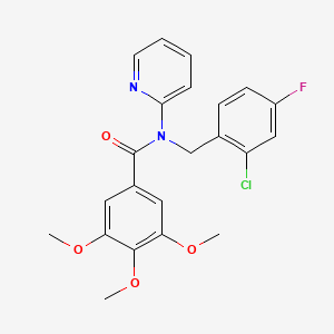 N-(2-chloro-4-fluorobenzyl)-3,4,5-trimethoxy-N-(pyridin-2-yl)benzamide