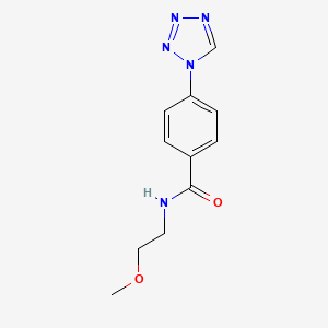 molecular formula C11H13N5O2 B11320043 N-(2-methoxyethyl)-4-(1H-tetrazol-1-yl)benzamide 