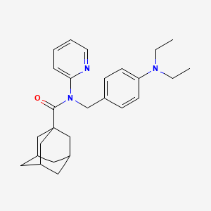 N-{[4-(Diethylamino)phenyl]methyl}-N-(pyridin-2-YL)adamantane-1-carboxamide