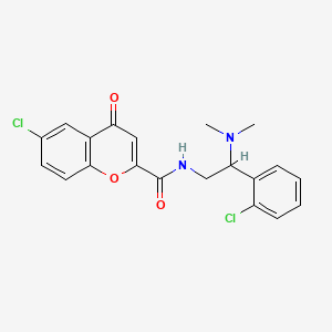 6-chloro-N-[2-(2-chlorophenyl)-2-(dimethylamino)ethyl]-4-oxo-4H-chromene-2-carboxamide