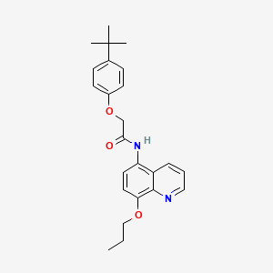 2-(4-tert-butylphenoxy)-N-(8-propoxyquinolin-5-yl)acetamide