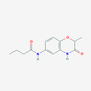 N-(2-methyl-3-oxo-3,4-dihydro-2H-1,4-benzoxazin-6-yl)butanamide