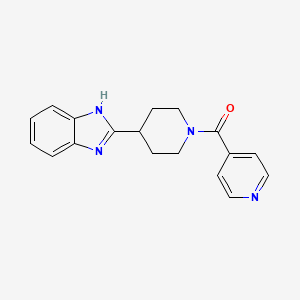 molecular formula C18H18N4O B11320108 [4-(1H-benzimidazol-2-yl)piperidin-1-yl](pyridin-4-yl)methanone 