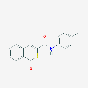 molecular formula C18H15NO2S B11320113 N-(3,4-dimethylphenyl)-1-oxo-1H-isothiochromene-3-carboxamide 