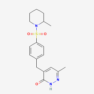 6-methyl-4-{4-[(2-methylpiperidin-1-yl)sulfonyl]benzyl}pyridazin-3(2H)-one