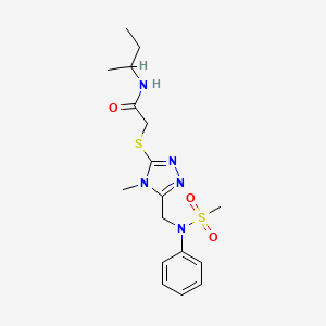 N-(butan-2-yl)-2-[(4-methyl-5-{[(methylsulfonyl)(phenyl)amino]methyl}-4H-1,2,4-triazol-3-yl)sulfanyl]acetamide