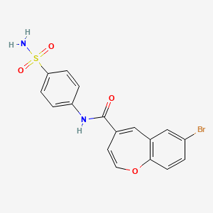 7-bromo-N-(4-sulfamoylphenyl)-1-benzoxepine-4-carboxamide