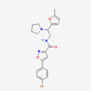 5-(4-bromophenyl)-N-[2-(5-methylfuran-2-yl)-2-(pyrrolidin-1-yl)ethyl]-1,2-oxazole-3-carboxamide