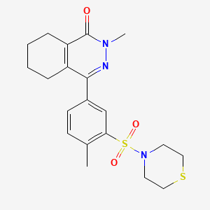 2-methyl-4-[4-methyl-3-(thiomorpholin-4-ylsulfonyl)phenyl]-5,6,7,8-tetrahydrophthalazin-1(2H)-one