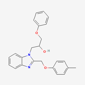 molecular formula C24H24N2O3 B11320179 1-{2-[(4-methylphenoxy)methyl]-1H-benzimidazol-1-yl}-3-phenoxypropan-2-ol 