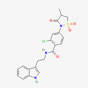 2-Chloro-N-[2-(1H-indol-3-YL)ethyl]-4-(4-methyl-1,1-dioxido-3-oxo-2-isothiazolidinyl)benzamide