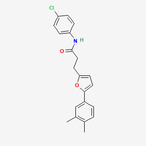 N-(4-chlorophenyl)-3-[5-(3,4-dimethylphenyl)furan-2-yl]propanamide