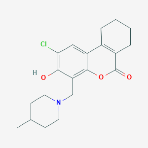 2-chloro-3-hydroxy-4-[(4-methylpiperidin-1-yl)methyl]-7,8,9,10-tetrahydro-6H-benzo[c]chromen-6-one