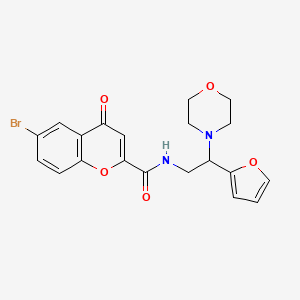 6-bromo-N-[2-(furan-2-yl)-2-(morpholin-4-yl)ethyl]-4-oxo-4H-chromene-2-carboxamide