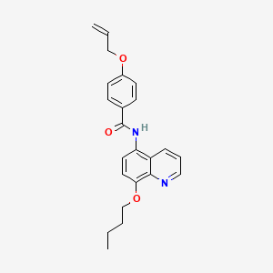 molecular formula C23H24N2O3 B11320223 N-(8-butoxyquinolin-5-yl)-4-(prop-2-en-1-yloxy)benzamide 